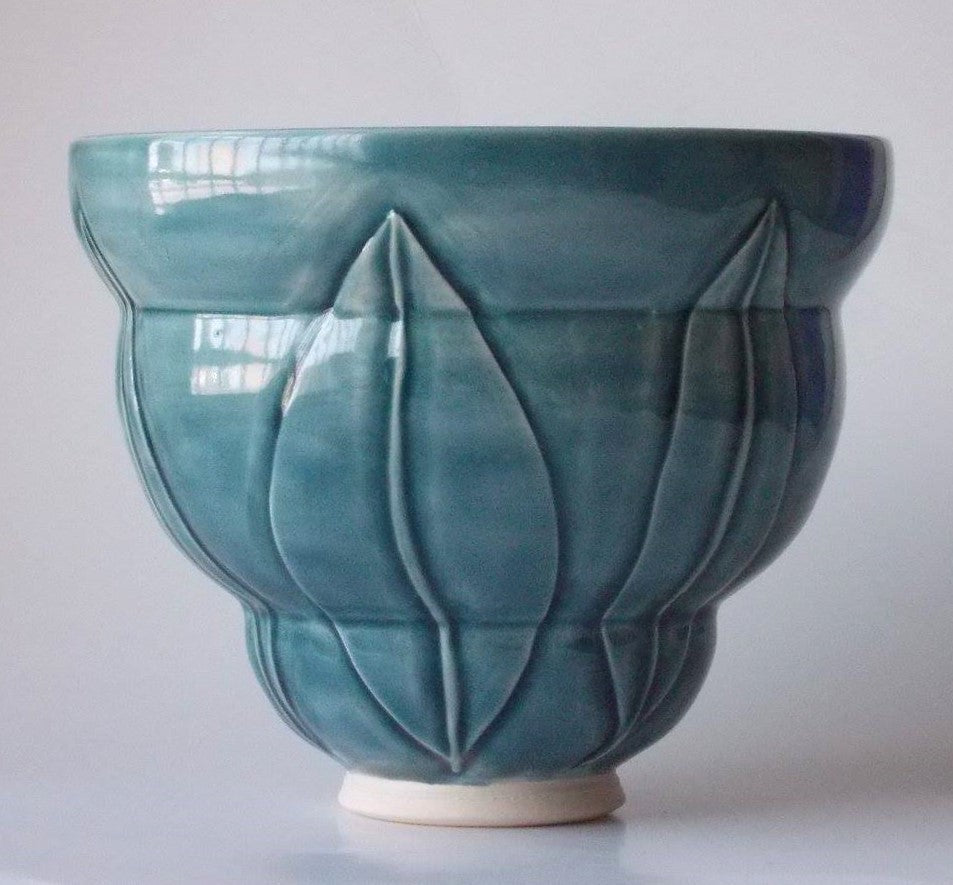 Tall Folliage Bowl Series #1 - Blue