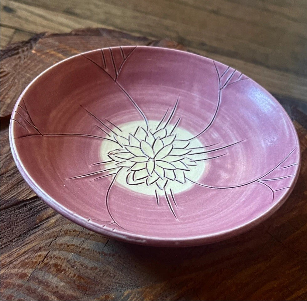 Small Wildflower Plates - Pink Globe Mallow